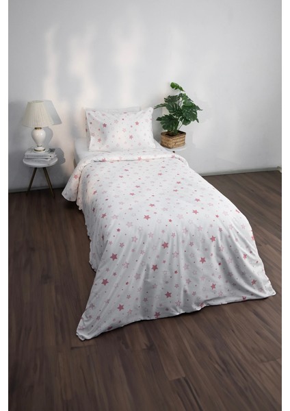 Yıldız Tek Kişilik Nevresim Seti - Pembe