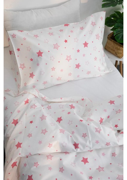 Yıldız Tek Kişilik Nevresim Seti - Pembe