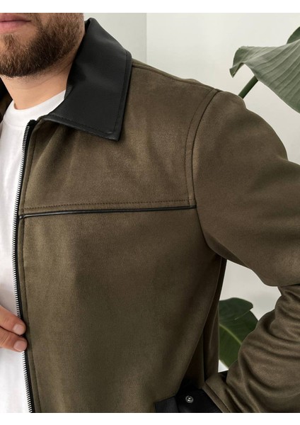 Erkek Haki Mevsimlik Süet Ceket indirimleri