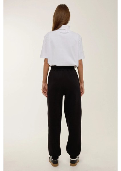 Kadın Basic Esnek Bel Eşofman Black