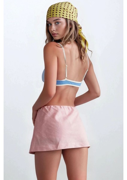 Kadın Düşük Bel Mini Şort Pink