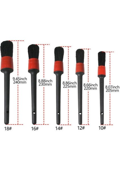 Swm G05 Pro Deluxe mt Araca Uygun Oto Detay Fırçası Seti 5 'li - Numaratör Hediyeli indirimleri