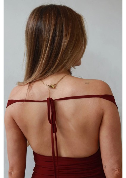 Kadın Ilma Slim Fit Çok Yönlü Bluz Bordo Kırmızı