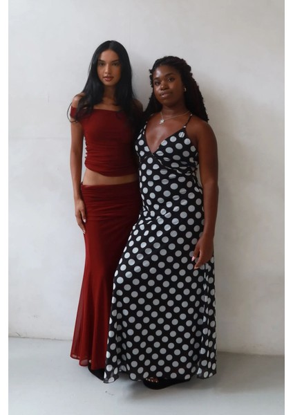 Kadın Ilma Maxi Vücuda Oturan Etek Red