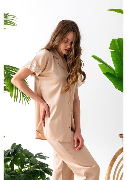 Premium Saten Çeyizlikpijama Takımı – Kore Ipeği Dokusu, Dantel Detaylı, modelleri