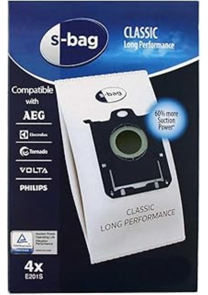 Uyumlu S-Bag Süpürge Torbası 4'lü Paket, Kırmızı, Temizlik Için Güçlü ve Dayanıklı