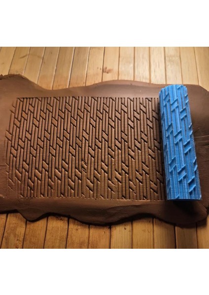 10 cm Seramik & Polimer Kil Doku Rulosu Desen Oklavası