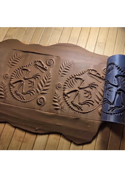 10 cm Dinazor Seramik & Polimer Kil Doku Rulosu Desen Oklavası fiyatları