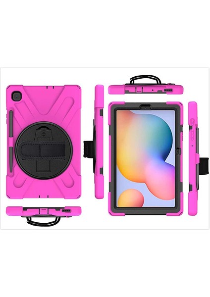 Galaxy Tab S6 Lite P610/P615/ P617 Kılıf Kalem Yerli 3 Katmanlı Standlı Zırh K? - ETC5484-2367 modelleri