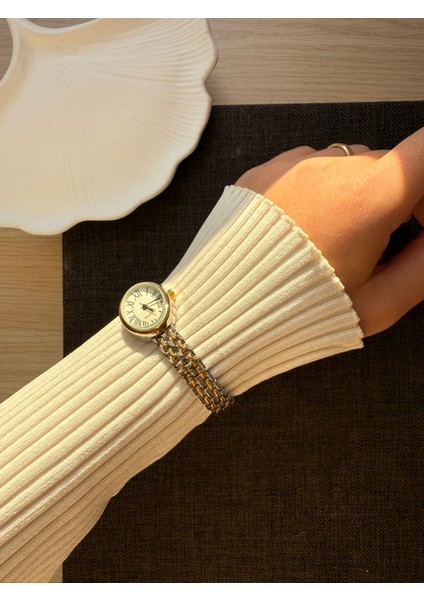 Retro Minimal Boncuk Kordon Vintage Kadın Kol Saati