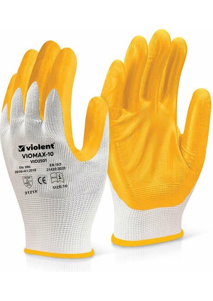 Sarı Nitril Eldiven No:10