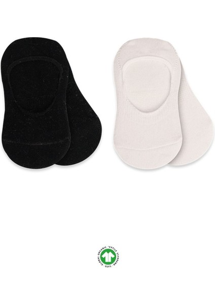 Nessiworld Bistyle 2'li Penye Babet Silikonlu Basic Çorap 30104 Siyah Ekru