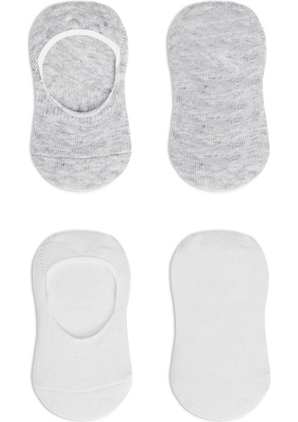 Nessiworld Bistyle 2'li Penye Babet Silikonlu Basic Çorap 30104 Gri Beyaz fırsatları
