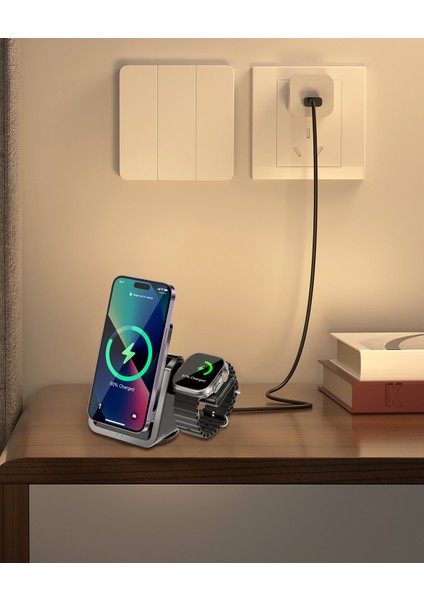 MAGSAFE15W Kablosuz Magsafe Şarj Kablosuz Şarj Standı Çoklu Kablosuz Şarj Standı For Iphone Samsung modelleri