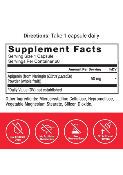 Apigenin Prostate Health Antioxidant 50MG 60 Caps modelleri