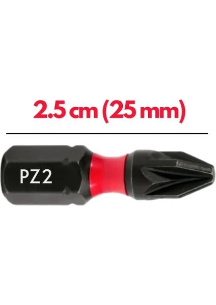 3 Adet Pz-2 25 mm Mıknatıslı S2 Çelik Bits Uç Matkap Ucu fiyatları