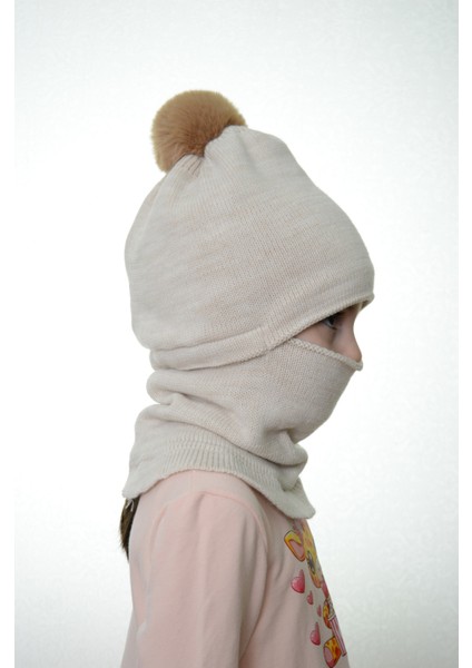 Kız Çocuk Bere Boyunluk Kar Maskesi 4-10 Yaş fırsatları