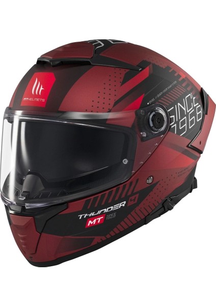Kask mt Thunder 4 Sv Luminence D5 Mat Kırmızı