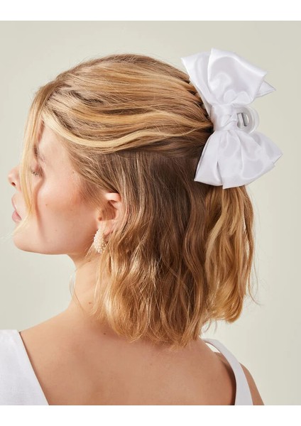 Bride Kurdele Claw Toka Beyaz