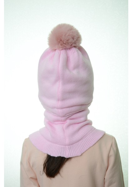 Kız Çocuk Bere Boyunluk Kar Maskesi 4-10 Yaş modelleri