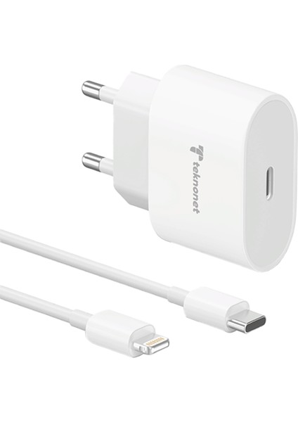 iphone 20 W Adaptörü Şarj Başlığı,aleti,cihazı (Pd Lightning Kablo+Hızlı Şarj Desteği+Mfı Sertifika)