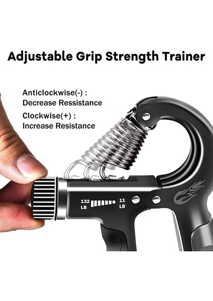 Orijinal Sayaçlı El Yayı 60 kg - 5 kg Ayarlanabilir 1 Adet El Yayı Bilek Kas Güçlendirici fırsatları