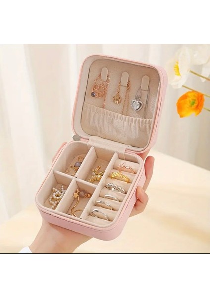 Pembe Taşınabilir Takı Düzenleyici, Şeffaf ve Seyahat Için Ideal Organizer fiyatları