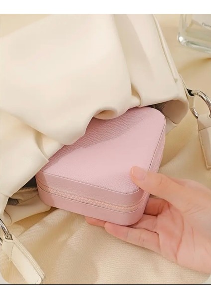 Pembe Taşınabilir Takı Düzenleyici, Şeffaf ve Seyahat Için Ideal Organizer modelleri