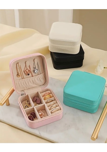 Pembe Taşınabilir Takı Düzenleyici, Şeffaf ve Seyahat Için Ideal Organizer fırsatları