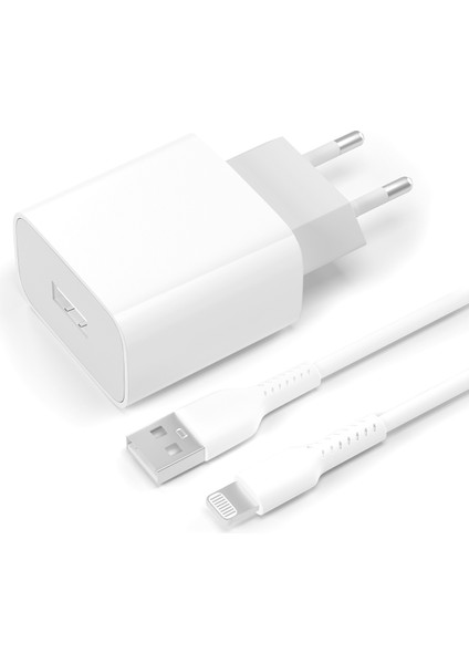 10W Şarj Adaptörü Aleti Iphone 11,12,13 Uyumlu(Hızlı Şarj Desteği + Oto Şarj Kesme + Mfı Sertifikalı