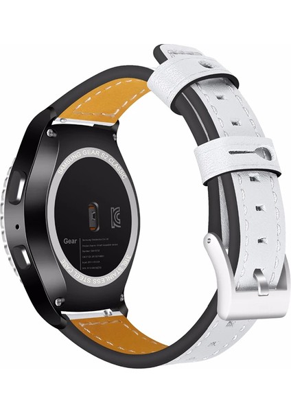 Ally Gear S3 Watch 4 46MM Classic Frontier Deri Dişli Kayış KORDON-(5775) - ETC7343-4029 modelleri