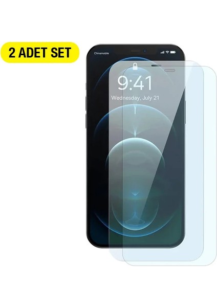 Baseus Crystal 0.3mm iPhone 12 Pro Max Tempered Ekran Koruyucu 2 Adet SET-(5775) - ETC3591-9627