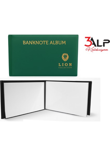 Lion Cep Albümü Seti-Madeni ve Kağıt Para Cep Albümü 2 Li, Yeşil Renk fırsatları