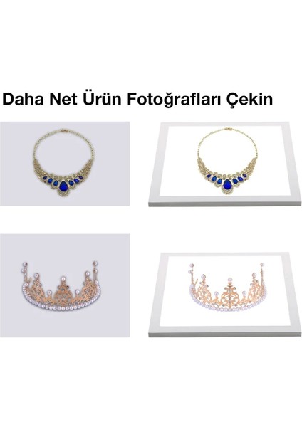 Puluz 20X20CM Gölgesiz Ürün Fotoğraf Çekim LED Işık PANELI-(5775) - ETC2292-3477 modelleri