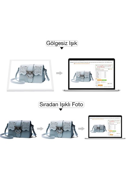 Puluz 20X20CM Gölgesiz Ürün Fotoğraf Çekim LED Işık PANELI-(5775) - ETC2292-3477 indirimleri