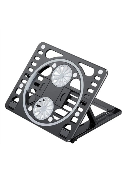 Ally Ayarlanabilir Taban Çift Fanlı Tablet ve Laptop Soğutucu STAND-(5775) - ETC4801-7245