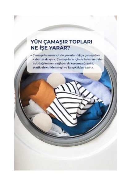 3'lü Yün Kurutma Topu Seti