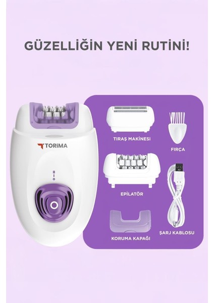 Tep-01 Beyaz 2in1 Şarjlı Tüm Vücut Epilatör fiyatları