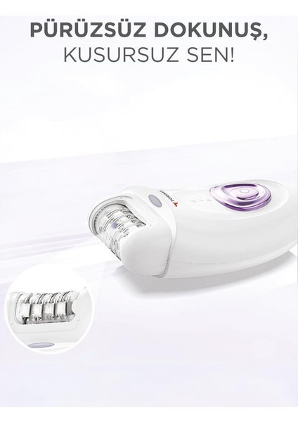 Tep-01 Beyaz 2in1 Şarjlı Tüm Vücut Epilatör fırsatları