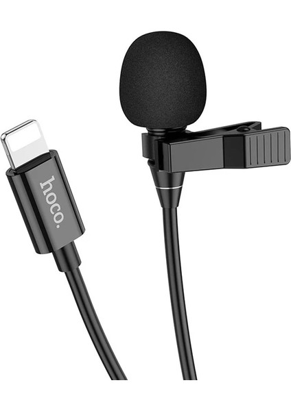 Hoco L14 iPhone Lightning Kablolu Profesyonel Yayıncı Yaka Mikrofonu 2MT-(5775) - ETC9460-9057