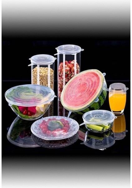 6'lı Renkli Silikon Kapak Seti - Güvenli ve Şık Saklama Çözümleri