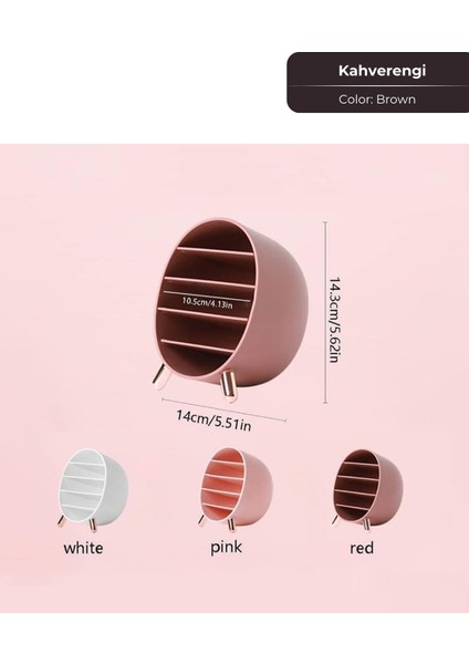 Kahverengi Mini Makyaj Düzenleyici, 14X14 Cm, Şık ve Pratik Kullanım Sağlar fırsatları