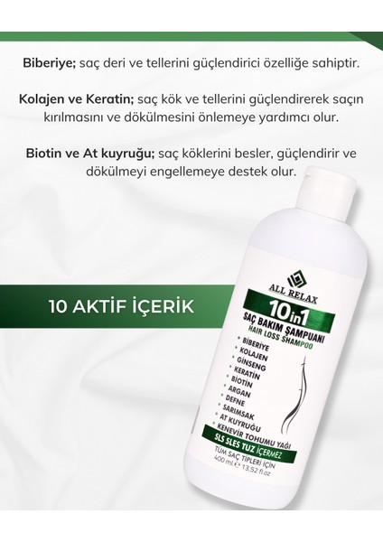 10 in 1 Biberiye Kolajen ve Keratinli Saç Bakım Şampuanı fırsatları