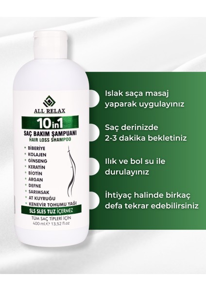 10 in 1 Biberiye Kolajen ve Keratinli Saç Bakım Şampuanı indirimleri