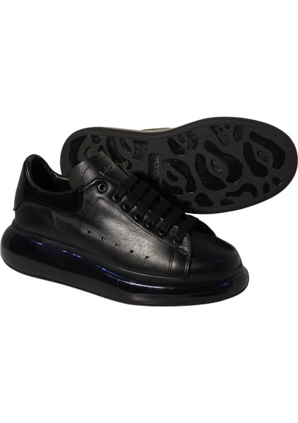 Erkek Spor Ayakkabı – Hakiki Deri, Air Taban, Bağcıklı, Günlük Kullanım Için Rahat ve Şık Sneaker