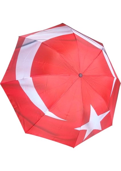 Bayrak Şemsiye Türk Bayrağı Desenli Manuel Çanta Boy Şemsiye modelleri