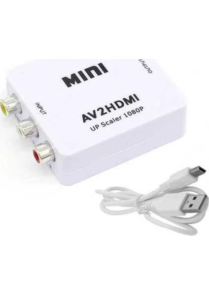 Ally Av To HDMI Mini Switch Rca Composit Audio Video HDMI Görüntü Çevirici Full - ETC3832-5956