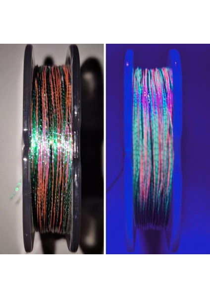 Hazır Çapari Kombini Boru Sim Ultraviyole Uv Neon Koyu Yeşil - Pembe Makarada indirimleri