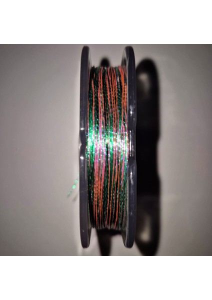 Hazır Çapari Kombini Boru Sim Ultraviyole Uv Neon Koyu Yeşil - Pembe Makarada