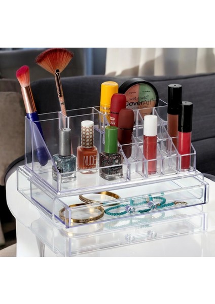 Şık Tek Katlı Beyaz Çekmeceli Düzenleyici, Çok Amaçlı ve Pratik Organizer